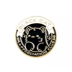 BLACK CAT Appreciation Club Enamel Pin NEW